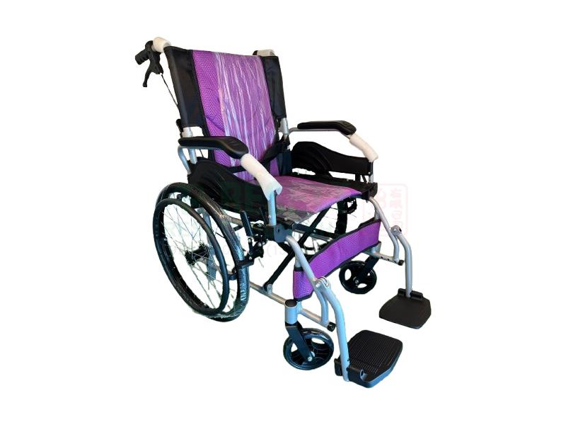 Aluminum Wheelchair, Flip Up Armrest (Purple)