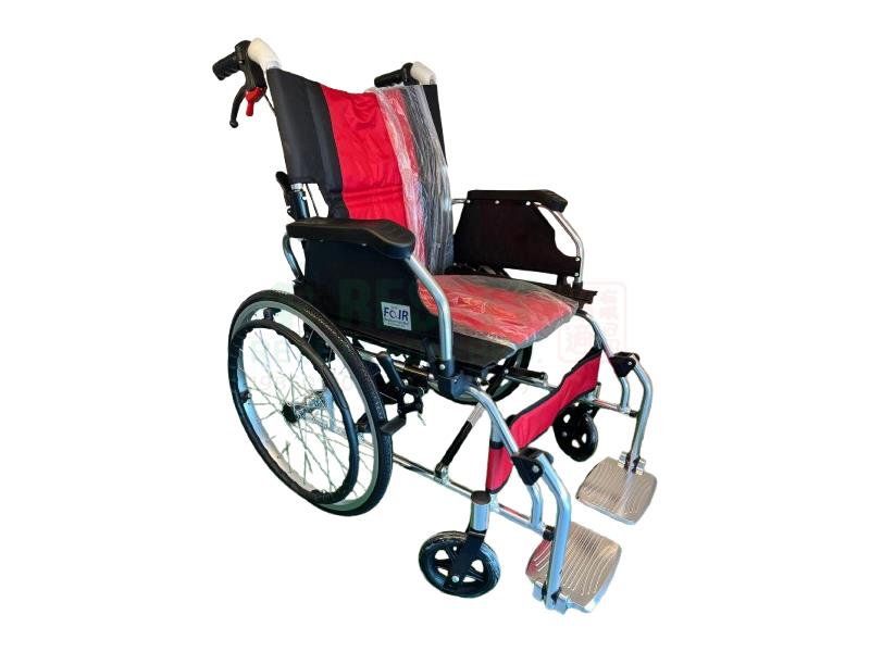 Aluminum Wheelchair, Flip Up Armrest (Red)